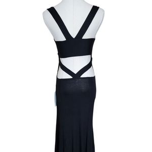 Black Cut-Out Back Maxi Dress, Women's S